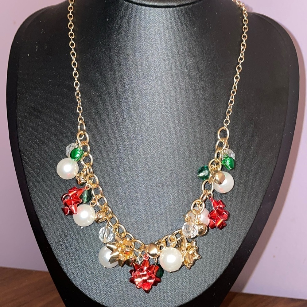 Elegant Gold and Multicolor Charm Necklace